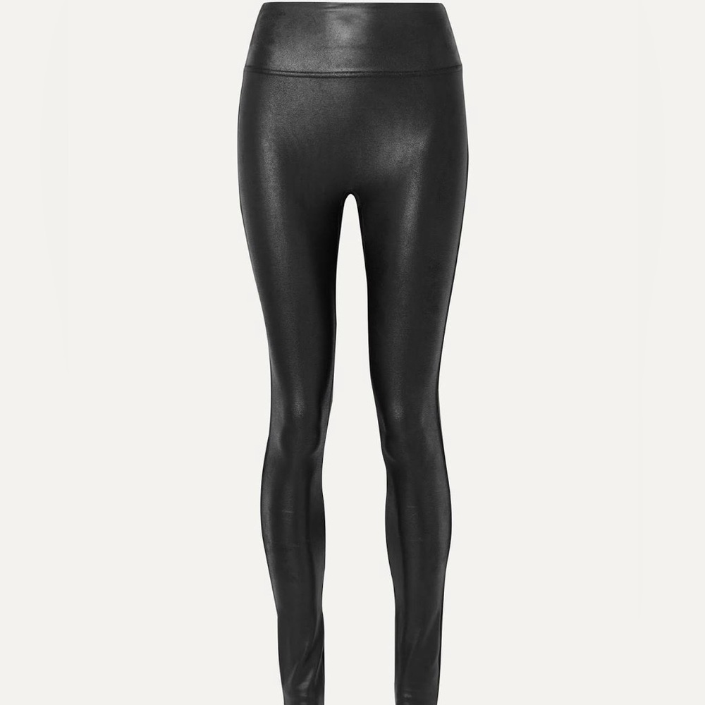 SPANX faux leather leggings black NWT size medium